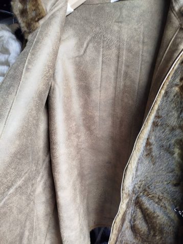 2611* бежевая женская шубка (3 ед, размеры батал: 5XL. 6XL. 7XL) выдача на следующий день - фото 6
