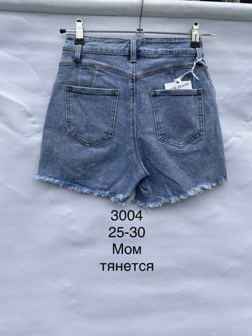 голубые женские джинсовые шорты (New Jeans, стрейч, 6 ед, размеры норма: 25-30) выдача на следующий день - фото 3