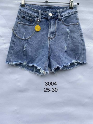 голубые женские джинсовые шорты (New Jeans, стрейч, 6 ед, размеры норма: 25-30) выдача на следующий день - фото 2