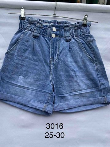 голубые женские джинсовые шорты (New Jeans, стрейч, 6 ед, размеры норма: 25-30) выдача на следующий день - фото 2