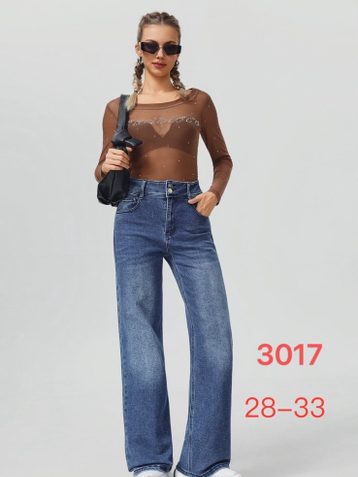 синие женские джинсы (New Jeans, стрейч, 6 ед, размеры полубатал: 28-33) выдача на следующий день - фото 2
