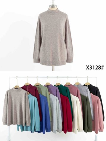 микс цветов женский свитер (5 ед, размеры батал: xl-3xl) - фото 2