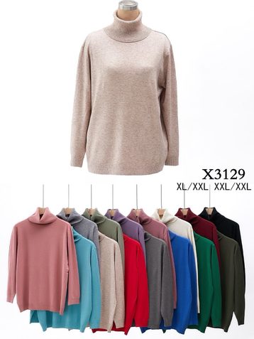 микс цветов женский свитер (5 ед, размеры полубатал: xl-2xl) - фото 2