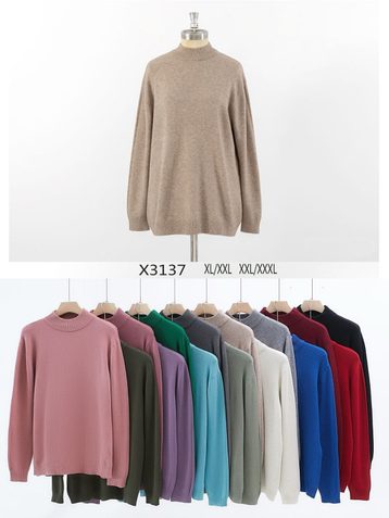 микс цветов женский свитер (Kiss me.5 ед, размеры батал: XL/2XL. 2XL/3XL) - фото 3