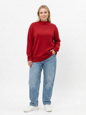 микс цветов женский свитер (Kiss me.5 ед, размеры батал: XL/2XL. 2XL/3XL) - фото 5