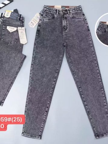 серые женские джинсы мом (Vindasion, 6 ед, размеры норма: 25-30) выдача на следующий день - фото 2
