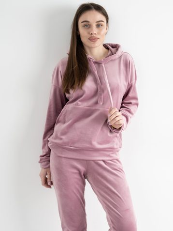 5085-41 РОЗОВЫЙ спортивный костюм женский велюровый (4 ед.размеры: S.M.L.XL) - фото 8