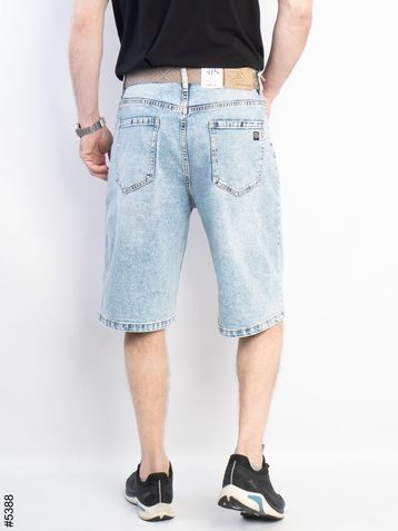 голубые мужские джинсовые шорты (SPP'S JEANS, стрейч коттон, 8 ед, размеры норма: 28-36) выдача на следующий день - фото 3