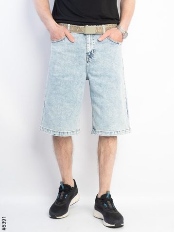 голубые мужские джинсовые шорты (SPP'S JEANS, стрейч коттон, 8 ед, размеры норма: 29-36) выдача на следующий день - фото 2