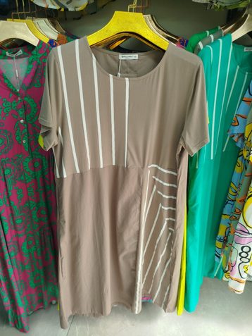 микс цветов женское платье (коттон+трикотаж, 4 ед, размеры батал: 3XL-6XL) выдача на следующий день - фото 3