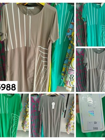 микс цветов женское платье (коттон+трикотаж, 4 ед, размеры батал: 3XL-6XL) выдача на следующий день - фото 2