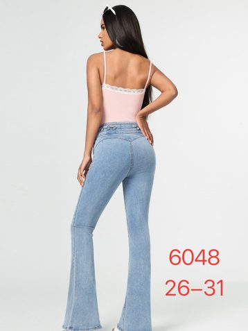 голубые женские стрейчевые джинсы New Jeans (6 ед, размеры норма: 26-31) выдача на следующий день - фото 3