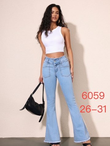 синие женские стрейчевые джинсы New Jeans (6 ед, размеры норма: 26-31) выдача на следующий день - фото 2