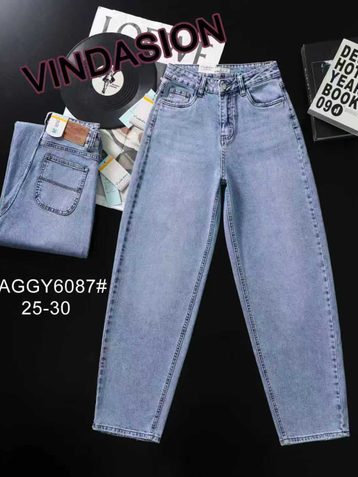 голубые женские джинсы vindasion (стрейч-коттон, 6 ед. размеры норма: 25-30) выдача на следующий день - фото 2