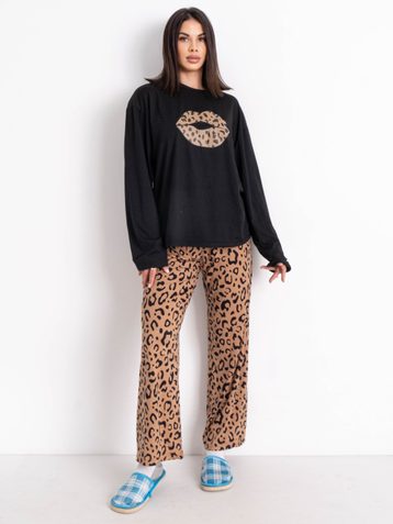 6108* коричневая женская пижама (4 ед. размеры норма: M. L. XL. 2XL) выдача на следующий день - фото 2