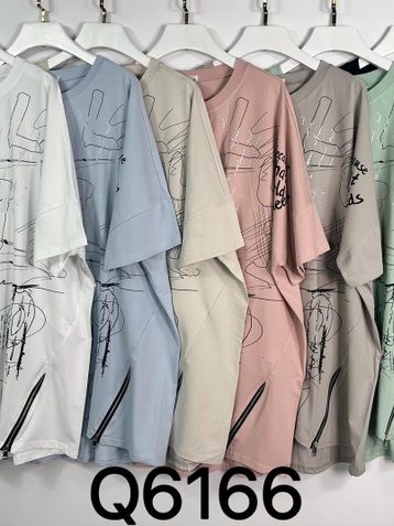 6166# микс цветов женская футболка (Kiss me, 10 ед, размеры батал: XL-4XL) выдача на следующий день - фото 2