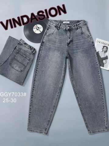 серые женские джинсы (Vindasion, стрейч-коттон, 6 ед, размеры норма: 25-30) выдача на следующий день - фото 2
