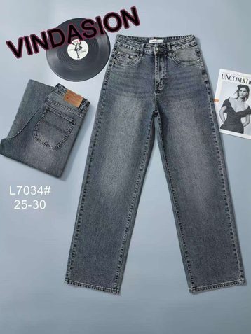 серые женские джинсы (Vindasion, стрейч-коттон, 6 ед, размеры норма: 25-30) выдача на следующий день - фото 2