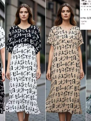 выбор цвета женское платье (BASE, штапель, 5 ед, размеры батал: 2XL-6XL) выдача на следующий день - фото 2