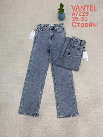 серые женские джинсы vanver (стрейч коттон, 6 ед, размеры норма: 25-30) выдача на следующий день - фото 2