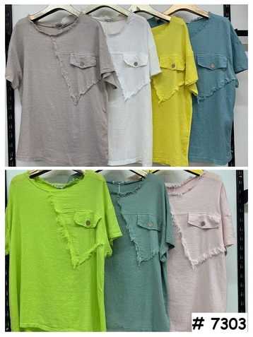 7303# выбор цвета женская футболка (лён, 4 ед, размеры батал: 3XL-6XL) выдача на следующий день - фото 2