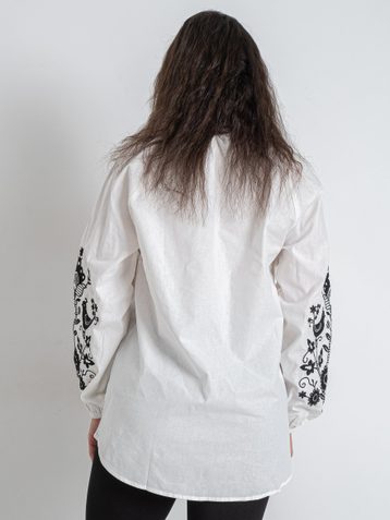 7410-1 # белая женская вышиванка (хлопок 100%, 5 ед. размеры норма: S. M. L. XL. 2XL) выдача на следующий день - фото 5