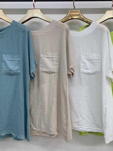 выбор цвета женская футболка (лён, 4 ед, размеры батал: 3XL-6XL) выдача на следующий день