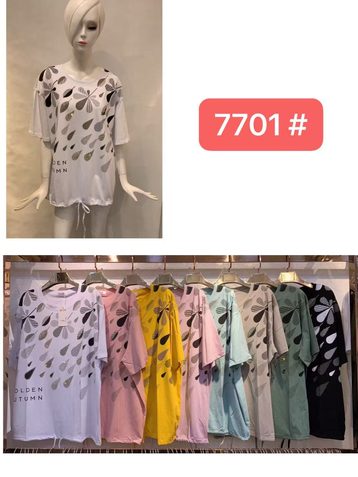 7701#  микс цветов женская футболка (12 ед, размеры батал: 56-58) выдача на следующий день - фото 2