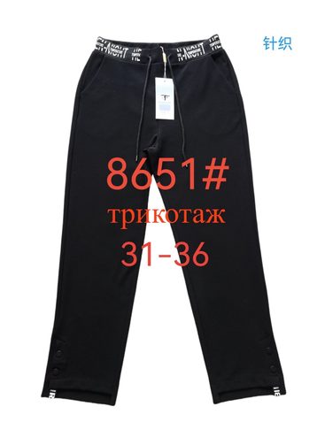 черные женские брюки Fudeyan (трикотаж, 6 ед, размеры батал: 31-36) выдача на следующий день - фото 2