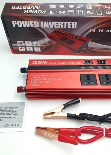 8812 Інвертор напруги 12-220V 2000В на три універсальних розетки (1 од.) - фото 5