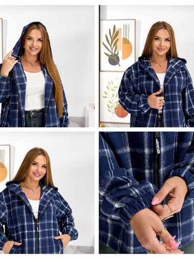 8872 # выбор цвета женская рубашка с камушками (JJF, фланель, 5 ед, размеры батал: L-4XL) выдача на следующий день