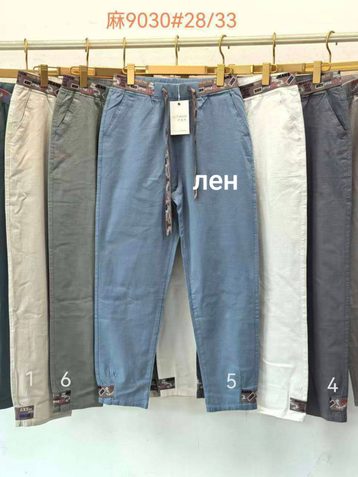 выбор цвета женские брюки (лен, 6 ед, размеры полубатал: 28-33) выдача на следующий день - фото 2