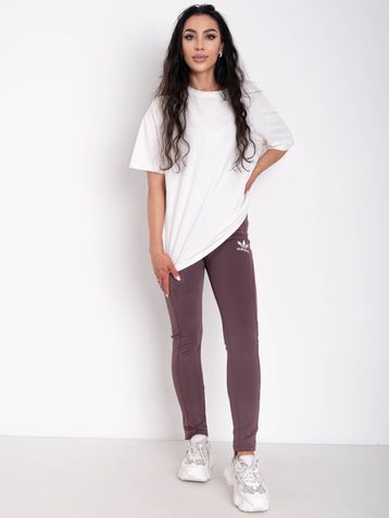 темно-фиолетовые женские спортивные штаны (5 ед. размеры норма: S. M. L. XL. 2XL, маломерят на один размер) - фото 5