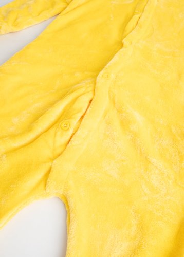 9105 Жовта підліткова піжама кігурумі на 7-9 років (мікрофібра, 6 од., розміри: 120. 130. 140, розміри дублюються) - фото 3