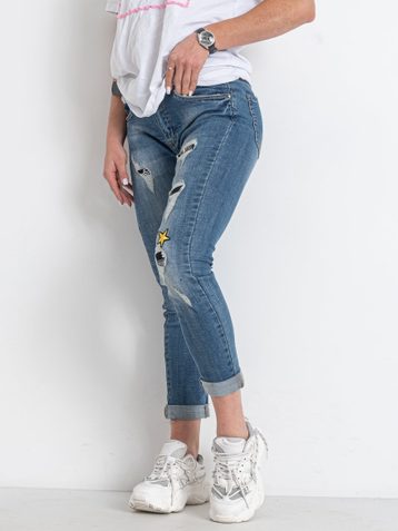 9354-4 синие женские джинсы (4 ед. размеры норма: 26. 27. 29. 30) - фото 2