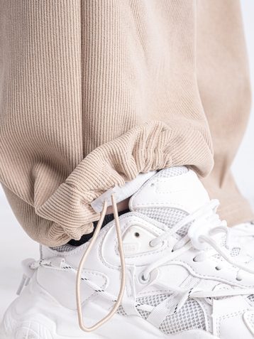 9662-3 бежевые женские спортивные штаны (KENALIN, 4 ед. размеры батал: 3XL-4XL. 4XL-5XL. 5XL-6XL. 6XL-7XL) - фото 3